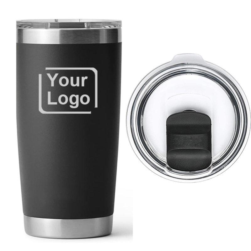 Wholesale 20oz Insulated Stainless Steel Tumbler with Slide Lid Custom Logo for Hot & Cold Coffee & Wine Bulk Mugs Available