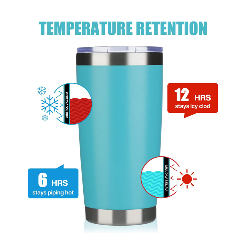 Wholesale 20oz Insulated Stainless Steel Tumbler with Slide Lid Custom Logo for Hot & Cold Coffee & Wine Bulk Mugs Available
