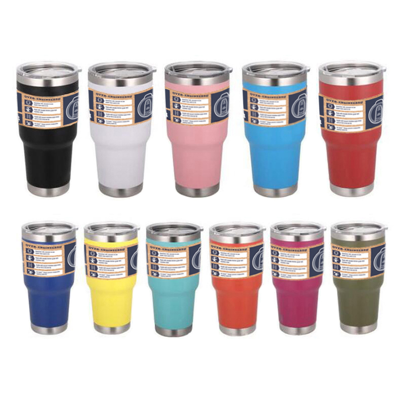Wholesale Reusable 30 oz Stainless Steel Wine Tumbler Double Wall Coffee Cup Straw for Water Beer Gifts Vacuum for Cold Storage