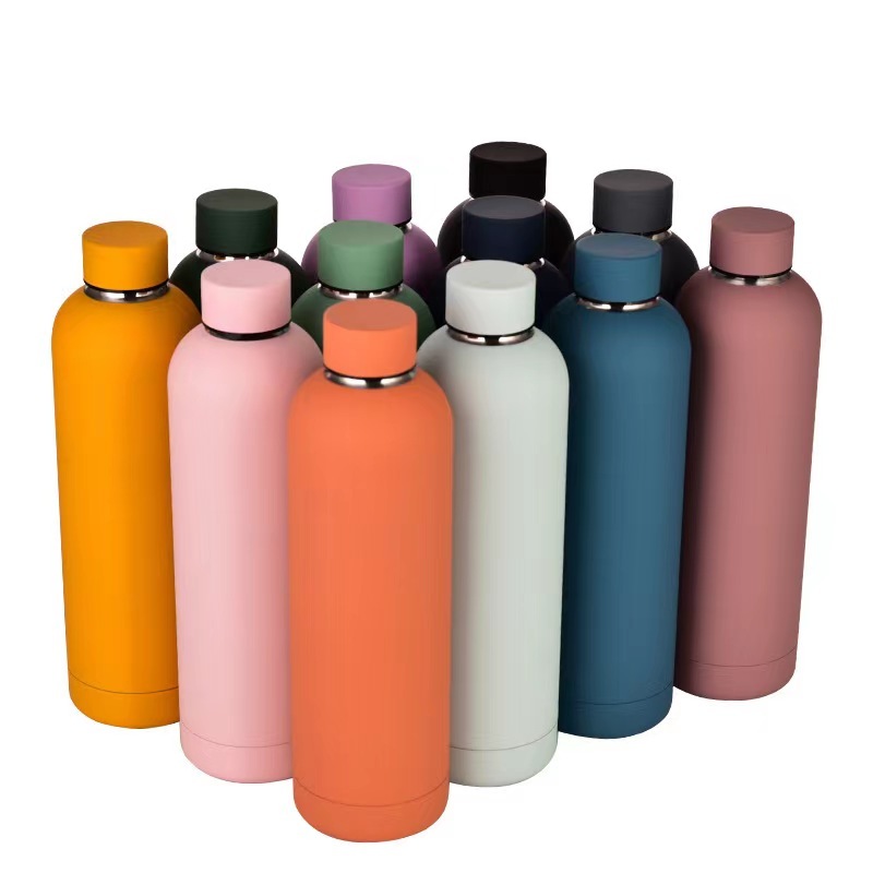 17oz BPA-Free Stainless Steel Water Bottle with Leak-Proof Lid Sports Thermos Thermal Insulation Boiling Water Logo Design Style
