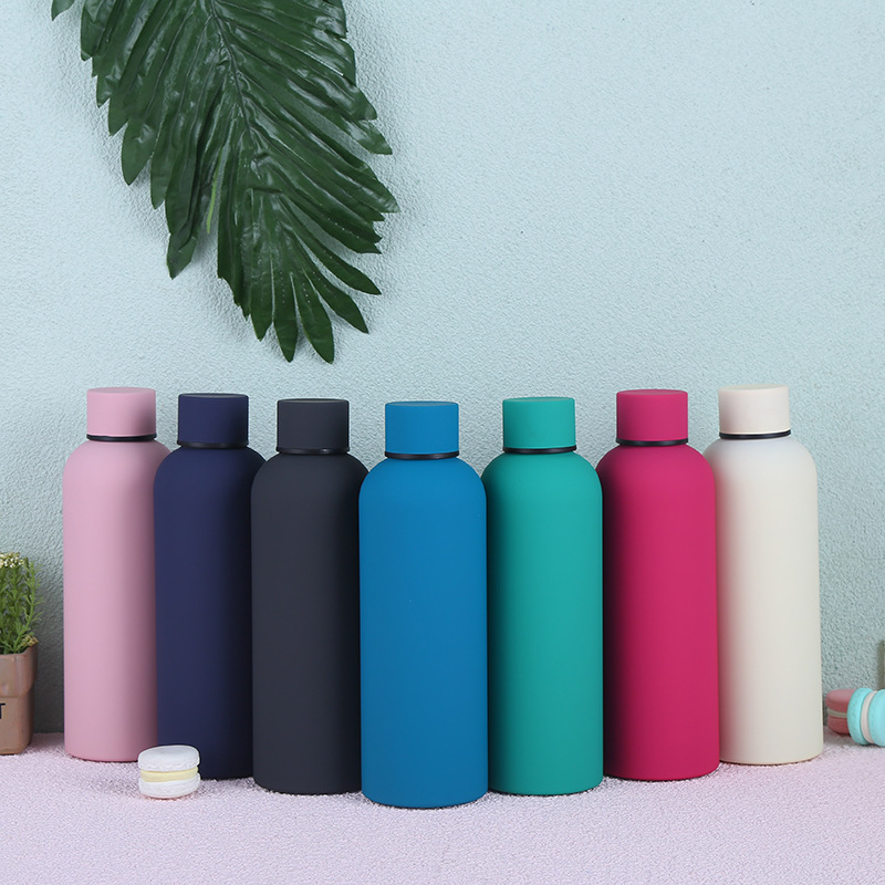 17oz BPA-Free Stainless Steel Water Bottle with Leak-Proof Lid Sports Thermos Thermal Insulation Boiling Water Logo Design Style