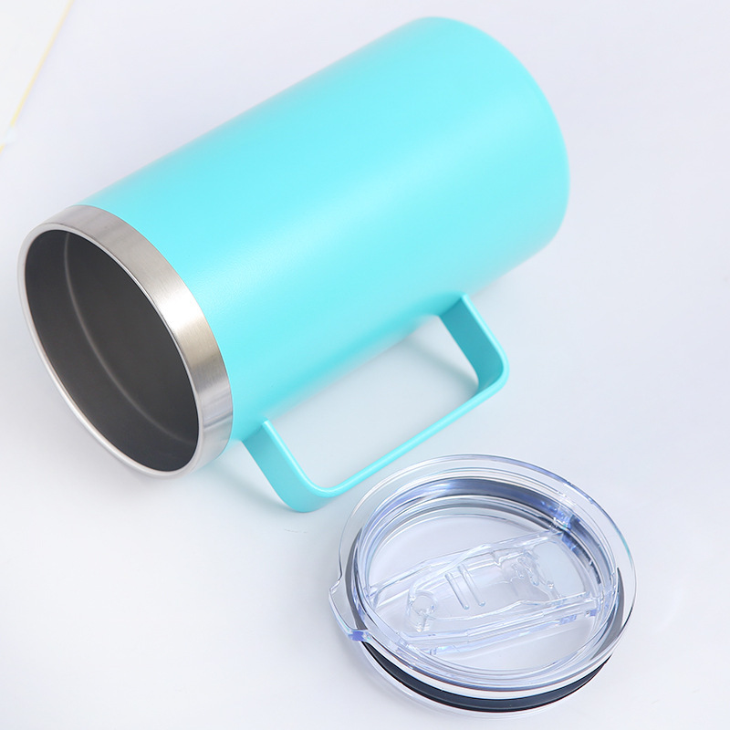 Wholesale Price Modern Design 24oz Double Wall Stainless Steel Tumbler Camping Beer Thermal Vacuum Coffee Mug with Handle
