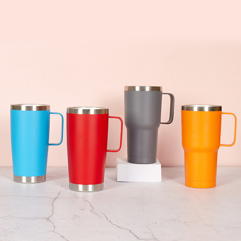 20 oz Double Wall Keeps Ice Cold Tumbler Hot Selling Cooler Mug 30oz 20oz Tumbler With Handle and Straw Lid