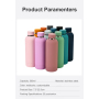 Wholesale Rubber Paint Stainless Steel Sports Vasos Custom Logo Drink Water Bottle Soft Touch Small Mouth Thermal Thermos Flask