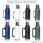 Wholesale Classic Outdoor Stainless Steel 1L Insulated Bottles Handle Wide Mouth Thermos Vacuum Travel Sports Water Bottles