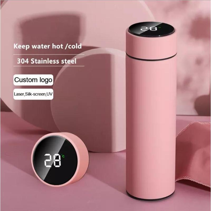Wholesale Waterproof Vacuum Insulated Smart Stainless Steel Temperature Display Water Bottle Flask With Led Temperature Display