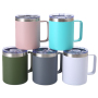 12oz Stainless Steel Insulated Tumbler Cup Novelty Design Double Wall Vacuum Travel Coffee Mug Handle Sliding Lid Back School