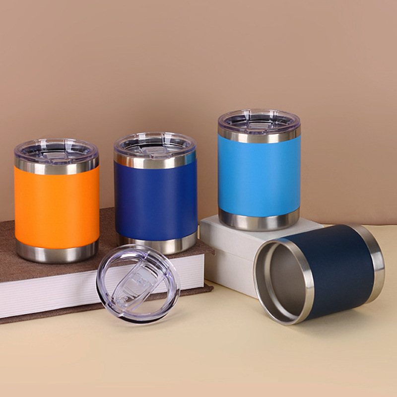 Customize 10oz Double Wall Stainless Steel Tumbler Thermal Vacuum Travel Mug Beer Can Cooler Holder Tea Water Metal Bottle