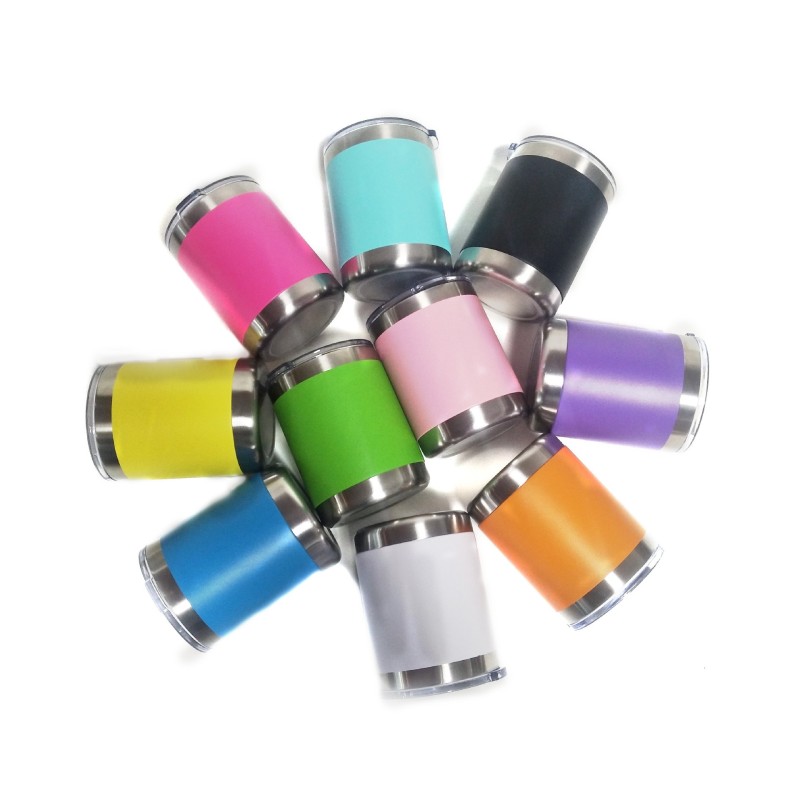 Customize 10oz Double Wall Stainless Steel Tumbler Thermal Vacuum Travel Mug Beer Can Cooler Holder Tea Water Metal Bottle