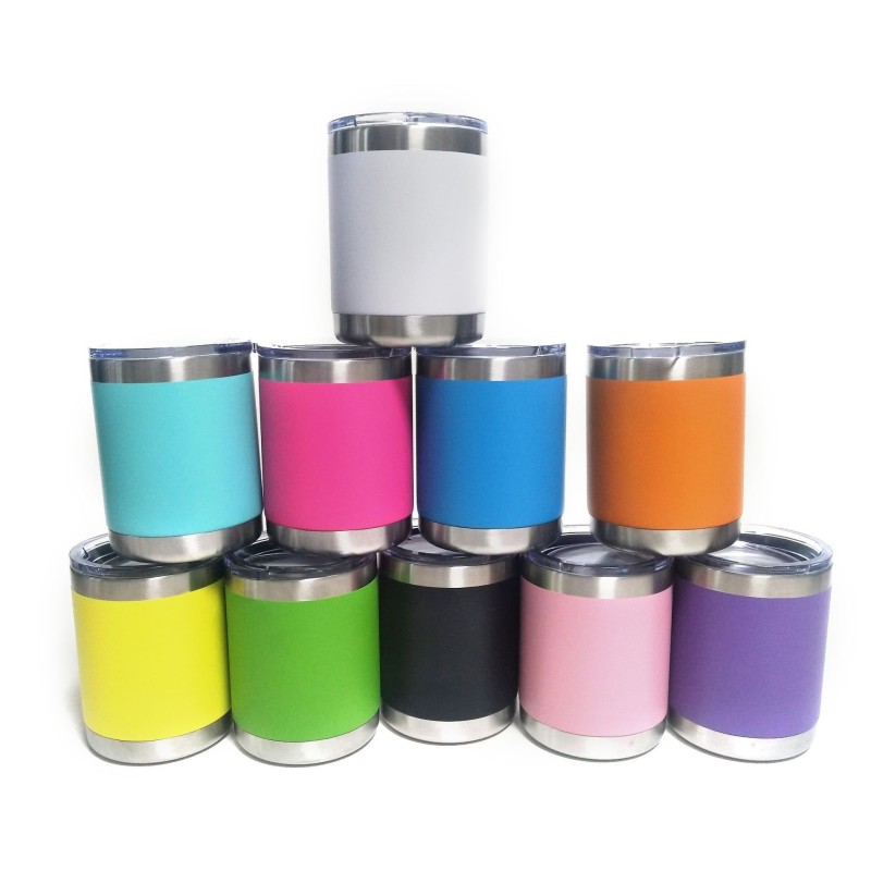 Customize 10oz Double Wall Stainless Steel Tumbler Thermal Vacuum Travel Mug Beer Can Cooler Holder Tea Water Metal Bottle