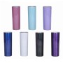 New design 20oz stainless steel insulated vacuum rainbow glitter skinny straight  tumblers travel outdoor mug