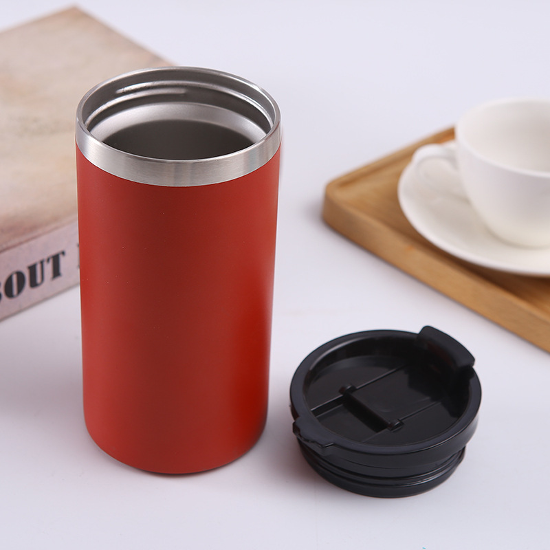16oz Powder Coated 3-in-1 Tumbler Mug Vacuum Insulated Beer & Cola Can Coolers Frost Can Holder for Back to School Coffee Use