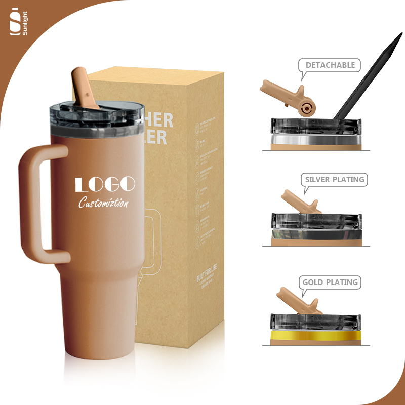 40oz Tumbler Stainless Steel Vacuum Cup Personalised Mug 40 oz Coffee Cup Reusable Metal Insulated Cup Custom Tumbler with Logo