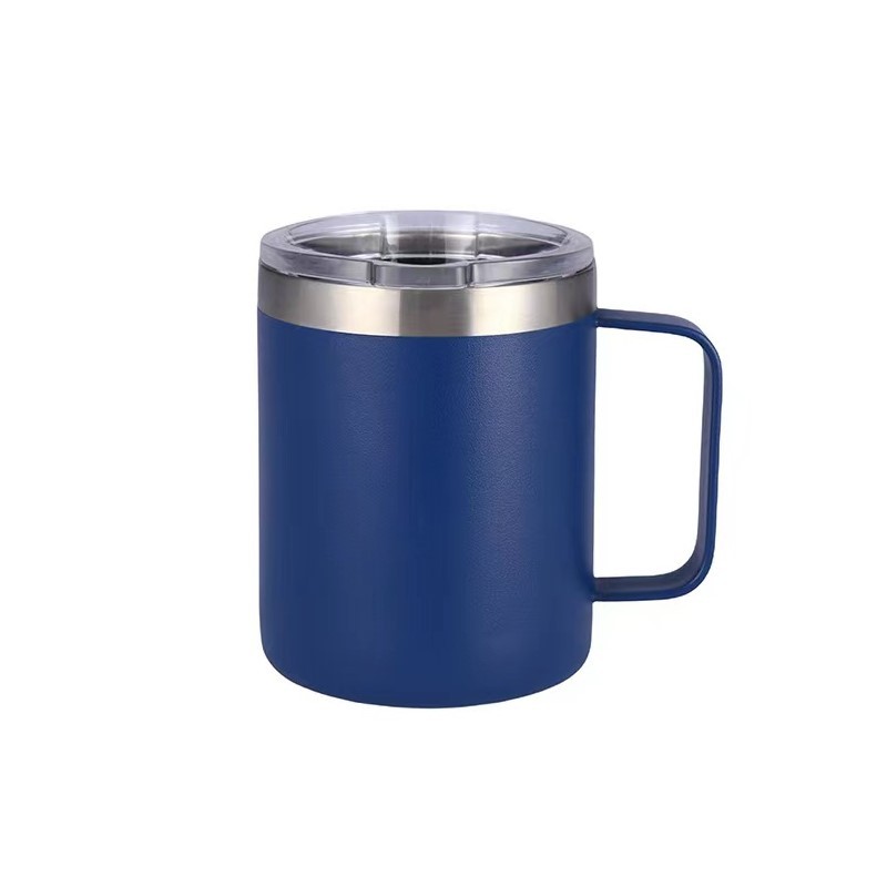 12 oz 14 oz Stainless Steel Insulated Vacuum Custom logo Thermo Mug Coffee Camping Travel Coffee Mug Tumbler With Handle and Lid