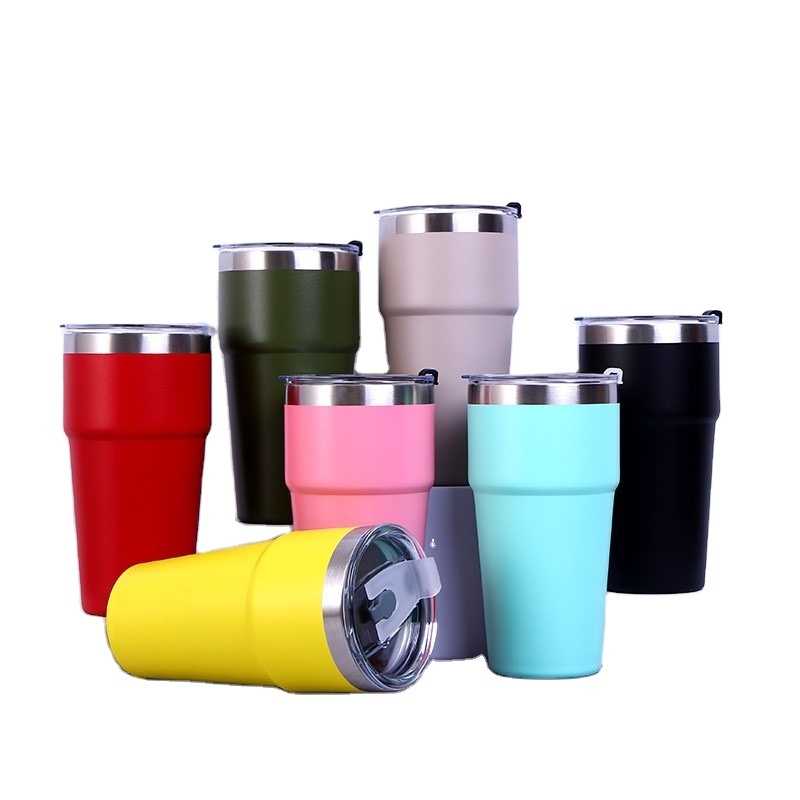 16oz Stainless Steel Tumbler with Lids Customizable Vacuum for Hot/Cold Drinks Coffee Mug Keep Warm/Cool Cups for Gift Cups