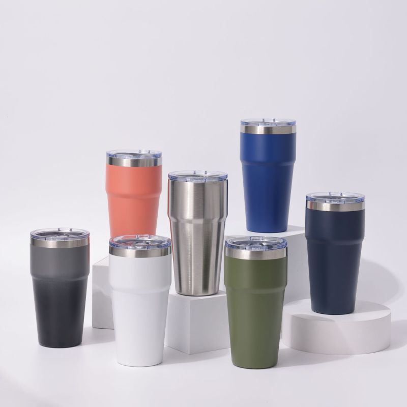16oz Stainless Steel Tumbler with Lids Customizable Vacuum for Hot/Cold Drinks Coffee Mug Keep Warm/Cool Cups for Gift Cups