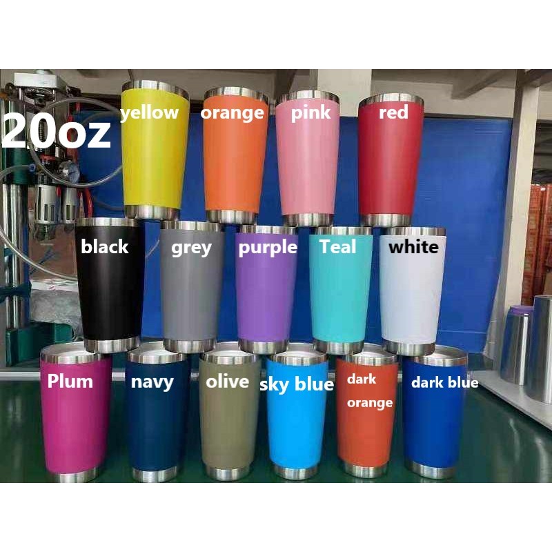 Wholesales 20oz Car Tumblers Stainless Steel Travel Mugs Vacuum Stainless Steel Insulation Cup Custom logo Termos Glasses Cooler