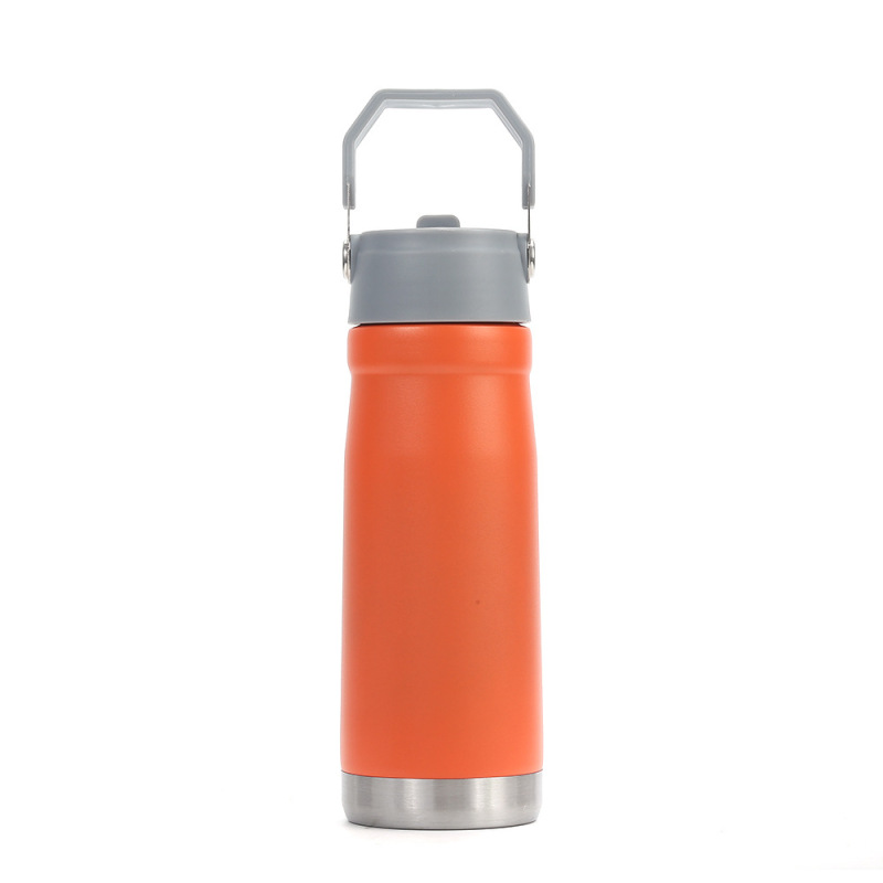 Innovative 20oz Stainless Steel Travel Thermos Cup with Folding Sports Car Lid Vacuum Insulated Outdoor Drinkware for Hydration