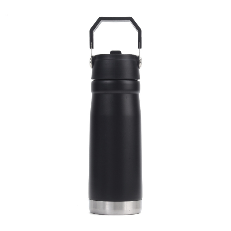 Innovative 20oz Stainless Steel Travel Thermos Cup with Folding Sports Car Lid Vacuum Insulated Outdoor Drinkware for Hydration