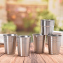 16oz Stackable Pint Cup Single Wall Metal 304 Stainless Steel Bar Beer Stack Shot Glass Camping Water Tumbler