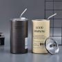 Custom 600ml Popular Stainless Steel Travel Tumbler Vacuum Insulated Iced American Coffee Mug with Straw for Business Gifts