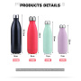 Wholesale Customized Logo 500ml Stainless Steel Water Bottles Cola Shaped Double Walled Insulated 750ml Sport Flask
