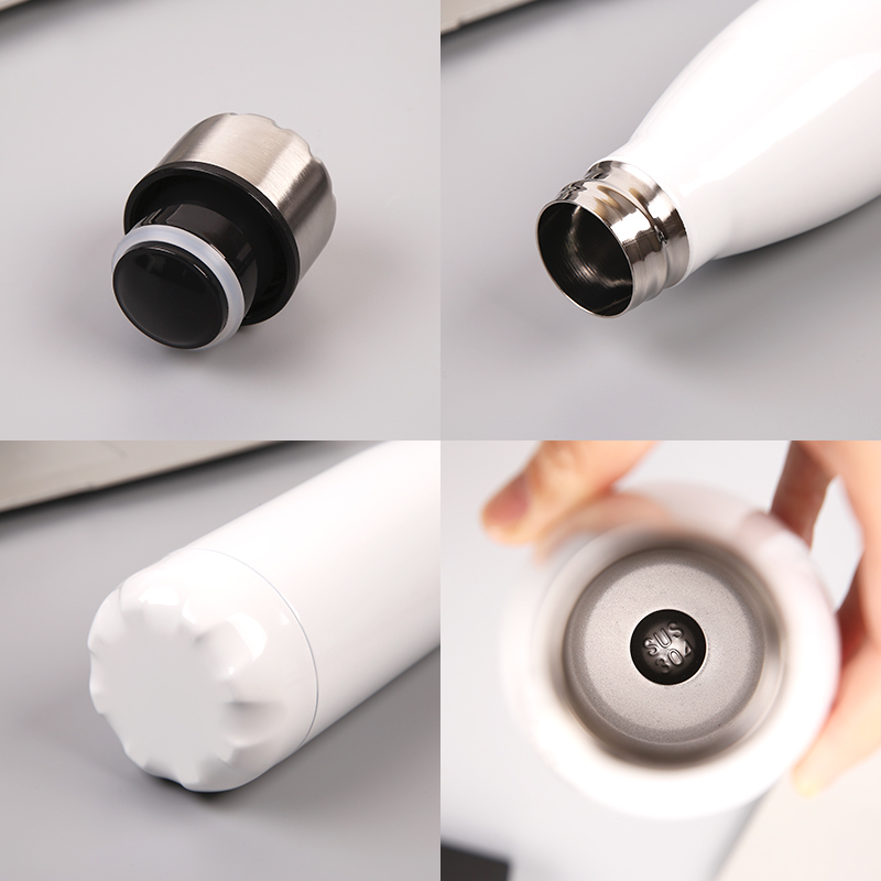 Wholesale Customized Logo 500ml Stainless Steel Water Bottles Cola Shaped Double Walled Insulated 750ml Sport Flask
