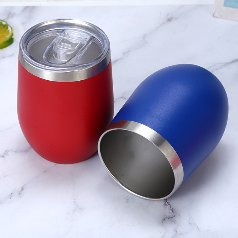 12oz Cute Wine Coffee Sublimation Travel Custom Thermos Thermal Mugs Stainless Steel Cups Wholesale Metal Beer Glasses Tumbler