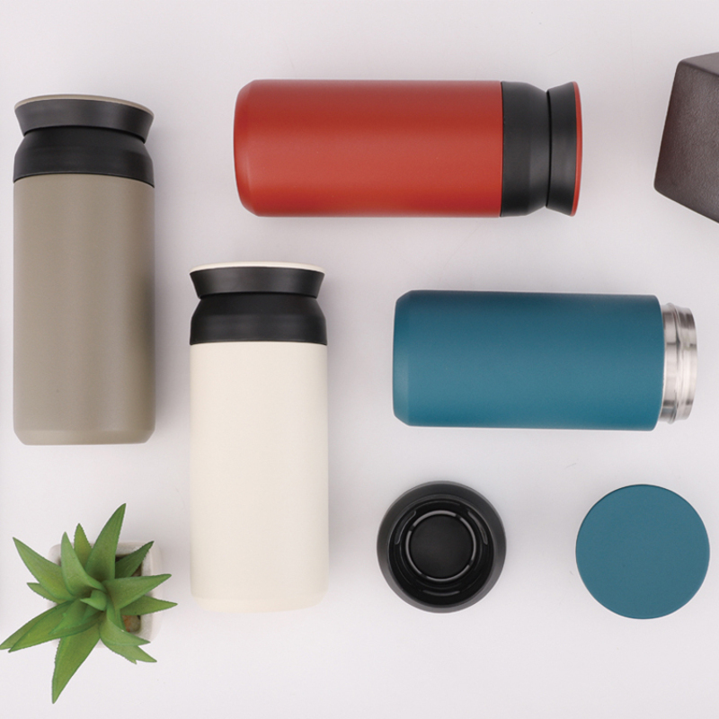 Portable Eco-Friendly Japanese Kinto Style 350ml Stainless Steel Vacuum Thermos Flask Travel Coffee Tumbler Water Bottle Cup Mug