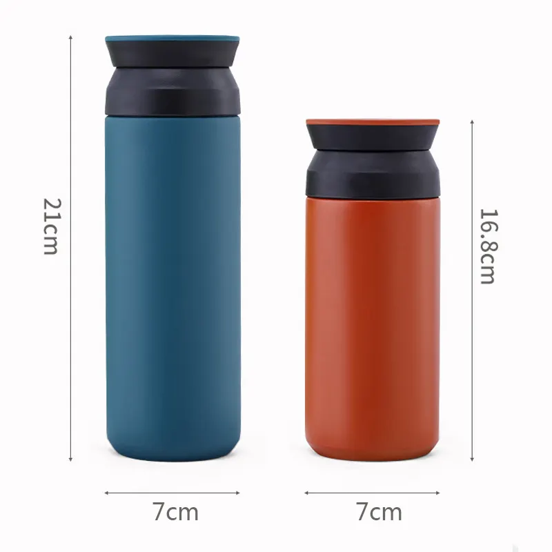 Portable Eco-Friendly Japanese Kinto Style 350ml Stainless Steel Vacuum Thermos Flask Travel Coffee Tumbler Water Bottle Cup Mug