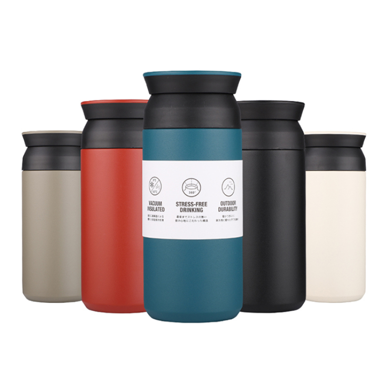 Portable Eco-Friendly Japanese Kinto Style 350ml Stainless Steel Vacuum Thermos Flask Travel Coffee Tumbler Water Bottle Cup Mug