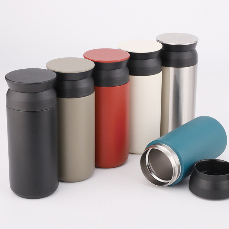 Portable Eco-Friendly Japanese Kinto Style 350ml Stainless Steel Vacuum Thermos Flask Travel Coffee Tumbler Water Bottle Cup Mug
