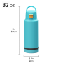 Multi-function Outdoor Kids Snack Storage Thermal Bottle Double Wall Steel Custom Logo Water Bottle