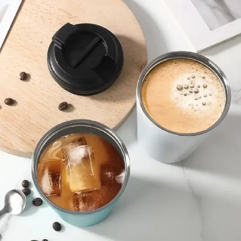 New Arrive Travel Outdoor Portable Mug with Lid Stainless Steel Double Wall Customize Coffee Tumbler Cup Iced Coffee Cup Thermos