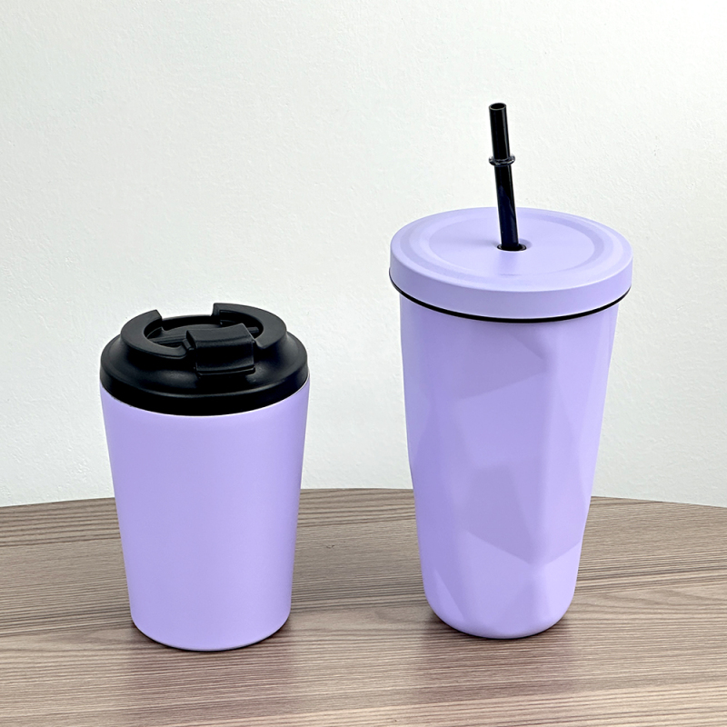 New Arrive Travel Outdoor Portable Mug with Lid Stainless Steel Double Wall Customize Coffee Tumbler Cup Iced Coffee Cup Thermos