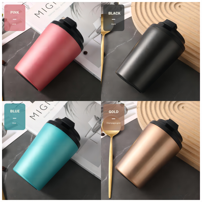 380ml Insulated Stainless Steel Travel Coffee Cup Reusable Iced Tumbler Leak-Proof Lid Hot/Cold Drinks Modern Camping Beer Tea