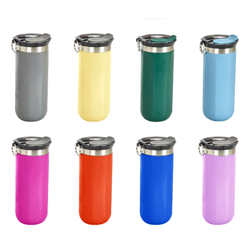 Free Custom Logo 450ML Stainless Steel Travel Coffee Mug Tumbler Vacuum Insulated with Lids