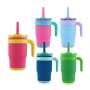 New Custom Children Water Bottle Cup With Handle 304 Stainless Steel Insulated Cup 14oz Sippy Cup Tumbler With Straw for Kids