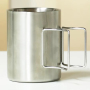 High Quality 175ml-700ML Foldable Camping Stainless Steel Tumbler Customizable Logo Portable Outdoor Travel Mug for Hiking