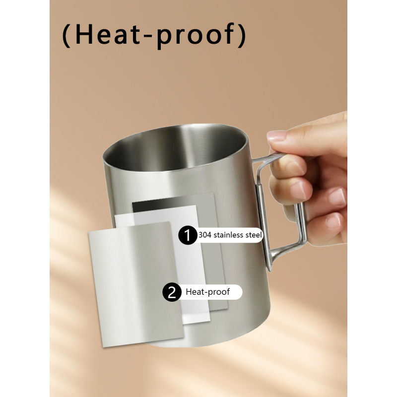 High Quality 175ml-700ML Foldable Camping Stainless Steel Tumbler Customizable Logo Portable Outdoor Travel Mug for Hiking