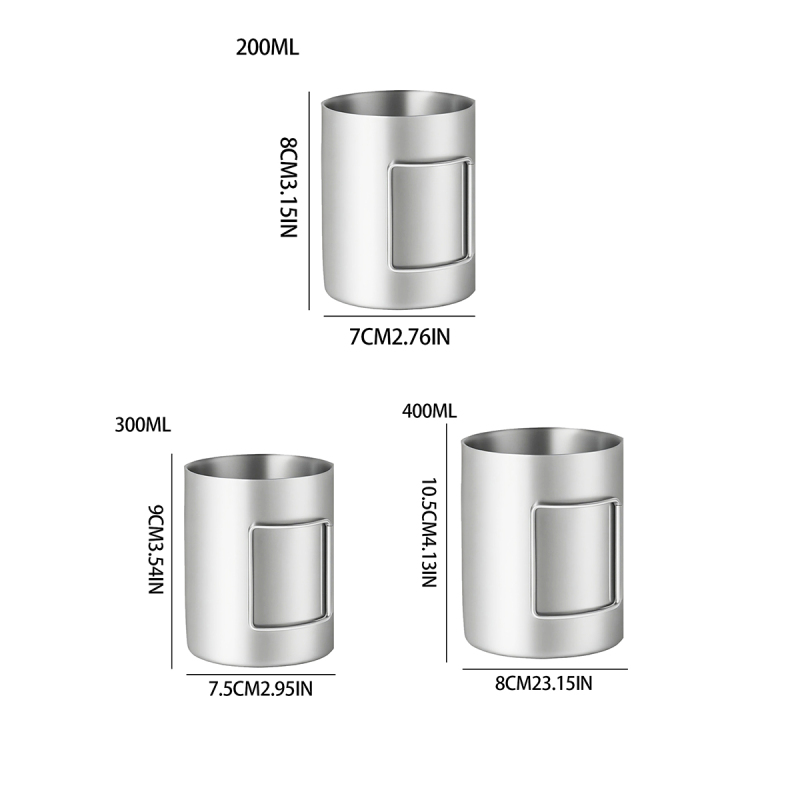 High Quality 175ml-700ML Foldable Camping Stainless Steel Tumbler Customizable Logo Portable Outdoor Travel Mug for Hiking