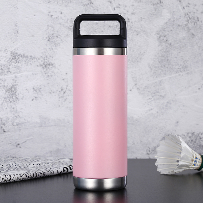 Wholesale New Style 18oz Portable Stainless Steel Bottle Outdoor Sports Water Bottle Vacuum Thermal Bottle with Chug Lid&Handle