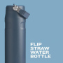 For IceFlow 2.0 24 oz Stainless Steel Water Bottle Flip Straw BPA-Free Lightweight Frost Tumbler Larger Opening Cold Thermal