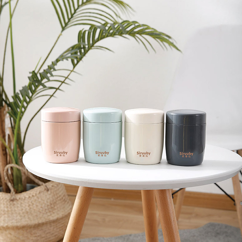 Custom 260ml Kids Thermal Braised Mugs Double Wall Stainless Steel Creative Mini Portable Thermos Food Soup Food Container Jar