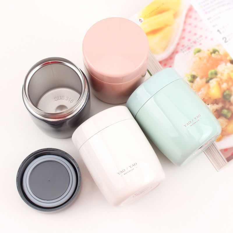 Custom 260ml Kids Thermal Braised Mugs Double Wall Stainless Steel Creative Mini Portable Thermos Food Soup Food Container Jar