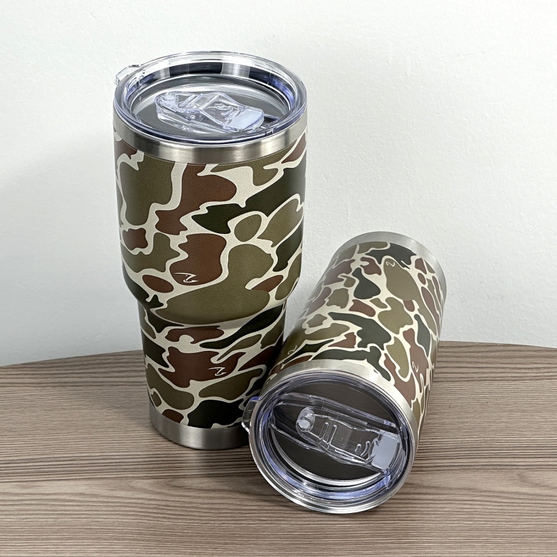Origin VASOS ODM OEM 20OZ 30OZ Camouflage Tumbler with Lids Full Wrap UV Printing Stainless Steel Insulation Cup Coffee Mug