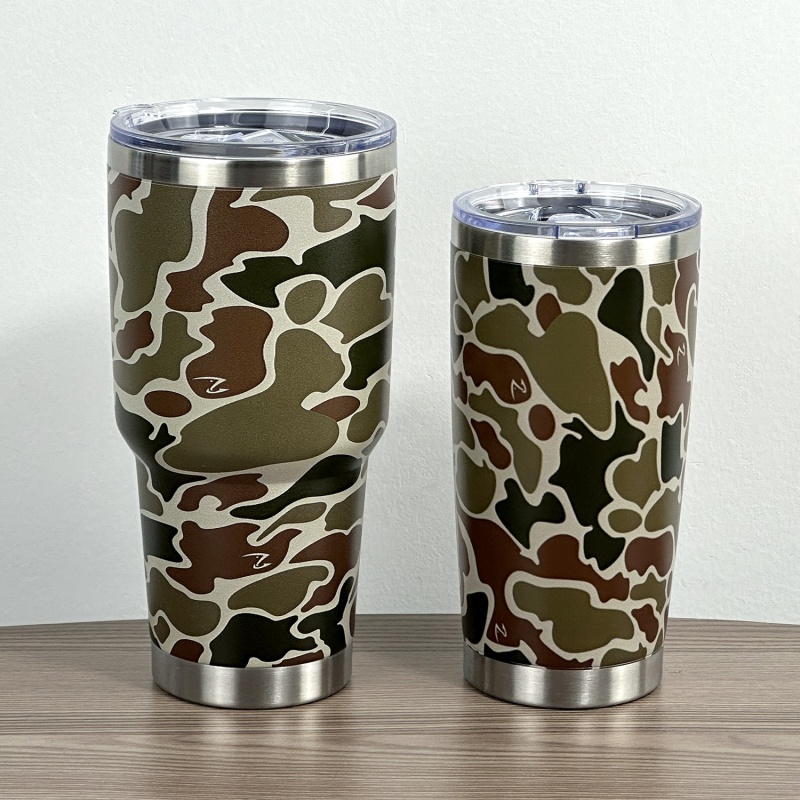 Origin VASOS ODM OEM 20OZ 30OZ Camouflage Tumbler with Lids Full Wrap UV Printing Stainless Steel Insulation Cup Coffee Mug