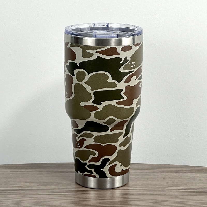 Origin VASOS ODM OEM 20OZ 30OZ Camouflage Tumbler with Lids Full Wrap UV Printing Stainless Steel Insulation Cup Coffee Mug