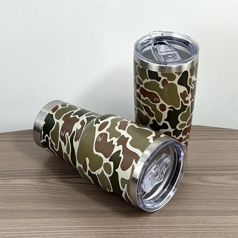 Origin VASOS ODM OEM 20OZ 30OZ Camouflage Tumbler with Lids Full Wrap UV Printing Stainless Steel Insulation Cup Coffee Mug