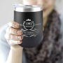 12oz Custom Stainless Steel Tumbler Double-Wall Vacuum Insulated Travel Cup with Lid Egg Shaped Stemless Wine Tumbler Coffee Mug